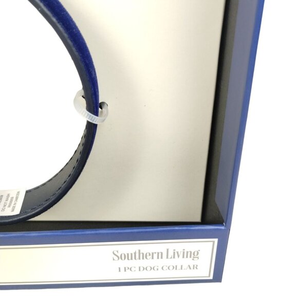 Southern Living Blue Velvet Dog Collar XS to S Vegan Leather 10 to 14 inch New - Picture 5 of 12